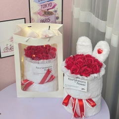 Bó Hoa sáp tai thỏ 11 bông hoa quà tặng valentine,8/3,sinh nhật...