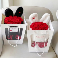 Bó Hoa sáp tai thỏ 11 bông hoa quà tặng valentine,8/3,sinh nhật...