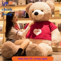 Gấu bông Teddy chính hãng. đủ size từ 1m  thú nhồi bông teddy to khổng lồ,gấu bong yolo cao