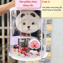 Sét quà tặng gấu bông baby three, lena, kuromi. gấu bông quà tặng đựng trong hộp trong suốt quà tặng cute
