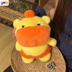 Gấu bông lulu mặc quần. thú nhồi bông bò vàng mặc quần siêu cute