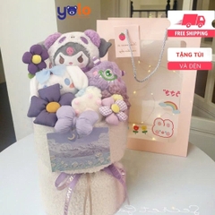 Bó hoa gấu bông siêu dễ thương.sét hoa quà tặng sinh nhật , 14/2 , 8/3