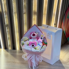 Bó hoa gấu bông siêu dễ thương.sét hoa quà tặng sinh nhật , 14/2 , 8/3