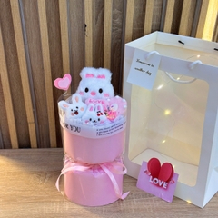 Bó hoa gấu bông siêu dễ thương.sét hoa quà tặng sinh nhật , 14/2 , 8/3