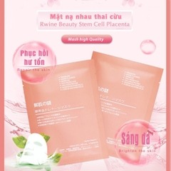 Mặt nạ nhau thai cừu cuống rốn tế bào gốc Nhật Bản Rwine Beauty dưỡng da, cung cấp độ ẩm, tái tạo collagen