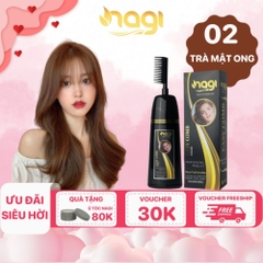 Dầu gội nhuộm tóc Nagi, dầu gội thảo dược chiết xuất từ thiên nhiên không gây khô xơ tóc chai 400ml