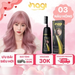 Dầu gội nhuộm tóc Nagi, dầu gội thảo dược chiết xuất từ thiên nhiên không gây khô xơ tóc chai 400ml