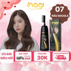 Dầu gội nhuộm tóc Nagi, dầu gội thảo dược chiết xuất từ thiên nhiên không gây khô xơ tóc chai 400ml