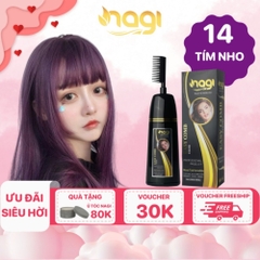 Dầu gội nhuộm tóc Nagi, dầu gội thảo dược chiết xuất từ thiên nhiên không gây khô xơ tóc chai 400ml