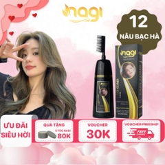 Dầu gội nhuộm tóc Nagi, dầu gội thảo dược chiết xuất từ thiên nhiên không gây khô xơ tóc chai 400ml