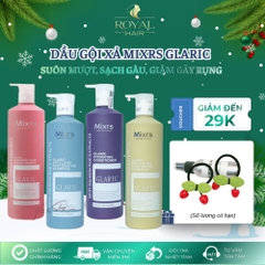 Dầu Gội Xả Mixrs Glaric Giúp Tóc Suôn Mượt, Giảm Gàu, Giảm Gãy Rụng, Phục Hồi Hư Tổn 500ML/ 800ML