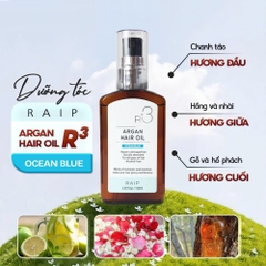 Tinh dầu dưỡng tóc Raip Argan Hair Oil R3 100ml - Tăng cường độ ẩm, phục hồi hư tổn cho mọi loại tóc