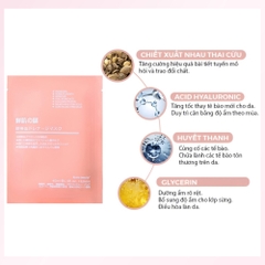 Mặt nạ nhau thai cừu cuống rốn tế bào gốc Nhật Bản Rwine Beauty dưỡng da, cung cấp độ ẩm, tái tạo collagen