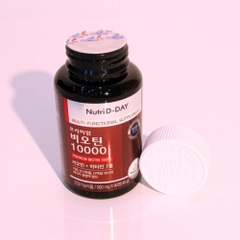 Viên Uống Biotin 10000 90 viên của Nutri D-Day Kích Thích Mọc Tóc, Ngăn Ngừa Rụng Tóc