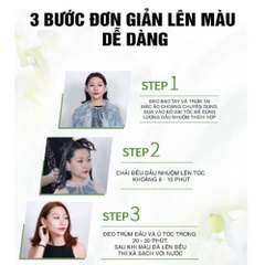 Dầu gội nhuộm tóc Nagi, dầu gội thảo dược chiết xuất từ thiên nhiên không gây khô xơ tóc chai 400ml
