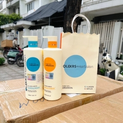 Cặp dầu gội xả Olexrs+HairSalon Argan Oil Collagen, Dầu gội phục hồi tóc, chống rụng kích mọc tóc