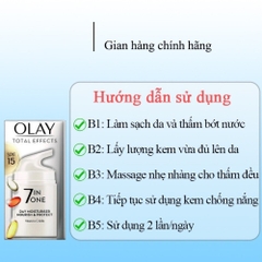 Kem Dưỡng Ẩm Chống Lão Hóa Olay Total Effects 7 in 1 Vitamin C & B3 - 37 ml