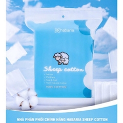 Bông Tẩy Trang Cừu Habaria Sheep 100% Cotton Bịch 234 Miếng, Mềm Mại, Dày Dặn myphambamboo