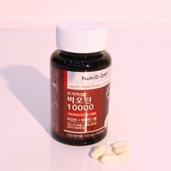 Viên Uống Biotin 10000 90 viên của Nutri D-Day Kích Thích Mọc Tóc, Ngăn Ngừa Rụng Tóc