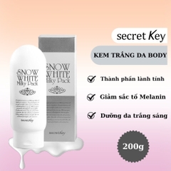 Kem Ủ Trắng SECRET KEY SNOW WHITE Milky Pack dưỡng da trắng mịn 200g chính hãng