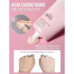 Kem Chống Nắng Pink Tone Up Sun Cream Pretty Skin 50+ PA++++