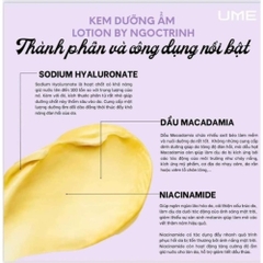 Kem Dưỡng Ẩm Lotion Body UME Tăng Độ Đàn Hồi, Cân Bằng Độ Ẩm Cho Da, Giảm Kích Ứng Trên Da 200gr