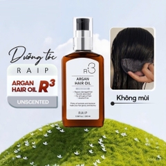 Tinh dầu dưỡng tóc Raip Argan Hair Oil R3 100ml - Tăng cường độ ẩm, phục hồi hư tổn cho mọi loại tóc