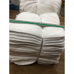 [Sỉ 100c] Khăn lau mặt màu trắng 25x25 có móc treo, khăn đa năng spa làm móng siêu mềm mịn thấm hút tốt