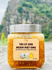 Tỏi Lý Sơn ngâm mật ong tăng sức đề kháng giúp hỗ trợ hô hấp tốt. Shop Gấm Nguyễn TTA