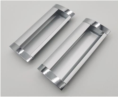 Tay nắm tủ âm màu bạc kích thước 96mm, 128mm.