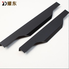Tay nắm vô hình màu đen tay nắm dài ẩn tủ quần áo cửa tay nắm nhúng nhôm viền ngón tay cái.