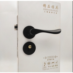 Khóa tay nắm phân thể khóa cửa màu đen.
