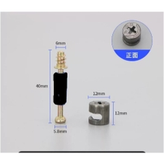 Bộ ốc cam liên kết chốt gỗ 3 thành phần 2 thành phần cao cấp dày dặn