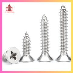 Vít inox 304 đầu bằng 1 bịch 100 con