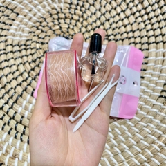 Kích mí hồng trái tim + keo + gắp - size L5 (dài)