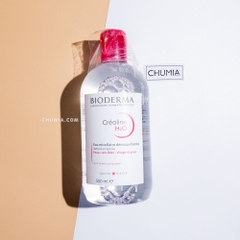 Nước tẩy trang BIODERMA crealine H2O 500ml (màu hồng)