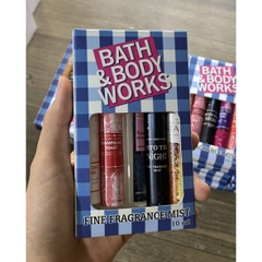 Set Nước hoa body mist BATH & BODY WORKS fine fragrange mist 10ml x 5 chai