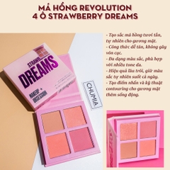 Má hồng REVOLUTION 4 ô strawberry dreams
