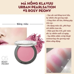 Má hồng KLAVUU urban pearlsation #5 rosy peony