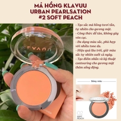 Má hồng KLAVUU urban pearlsation #2 soft peach