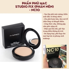 Phấn phủ MAC studio fix (phấn nén) - Nc10