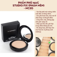 Phấn phủ MAC studio fix (phấn nén) - Nc20
