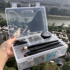 Hộp 2 tầng đựng kẹp ghim, phụ kiện tóc (nhựa trong)