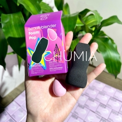 Mút tán nền LAKA Beauty Blender foam pop (SET 2 -- đen to, hồng nhỏ)