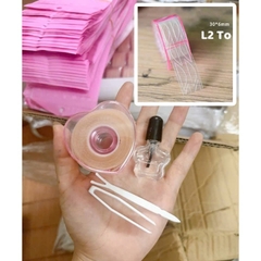 Kích mí hồng trái tim + keo + gắp - size L2 (to)