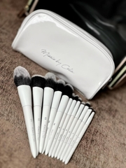 Bộ cọ trang điểm CELIN 12 cây + có túi (trắng)