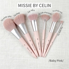 Bộ cọ trang điểm CELIN 12 cây + có túi (hồng)