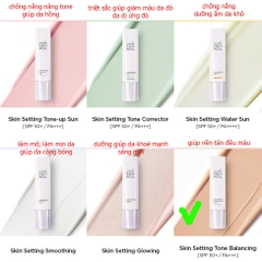 Kem lót JUNG SAEM mool skin setting 40ml - tone balancing base (nhãn nâu)