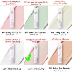 Kem lót JUNG SAEM mool skin setting glowing base 40ml #healthy glow (nhãn tím)