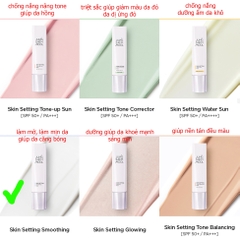 Kem lót JUNG SAEM mool skin setting smoothing base 40ml #lasting effect (nhãn xanh)